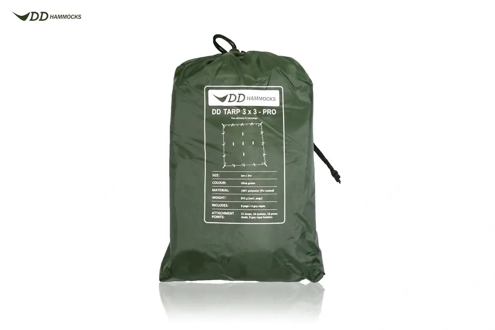Wysoka jakość Tarp DD Hammocks 3x3 PRO - Olive green