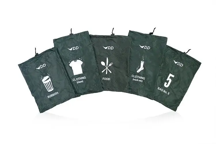 Ostatnie sztuki Wodoodporne worki DD Superlight Organiser Bags 5 szt