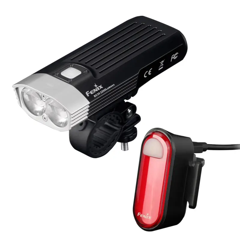 Zestaw latarek rowerowych (przód i tył) Fenix BC30 V2.0 i BC05R V2.0 Nowość