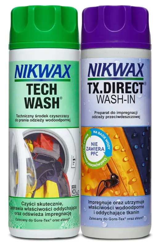 Nikwax - Zestaw do impregnacji - Tech Wash i TX Direct Wash-In 300 ml Ograniczona ilość