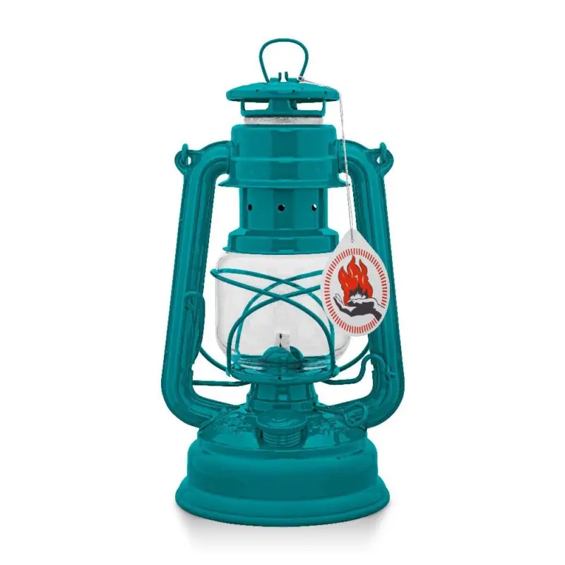 Lampa naftowa - Feuerhand Hurricane Lantern 276 - Teal Blue Popularny