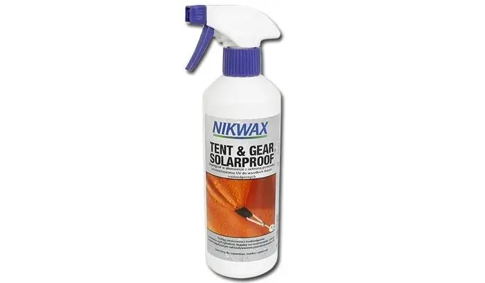 Dostępne od ręki Nikwax - Impregnat do tkanin UV Tent and Gear SolarProof - Spray-On - 500 ml
