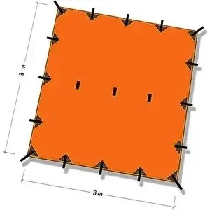 Płachta biwakowa - Tarp 3x3 - DD Hammocks - Orange Oferta