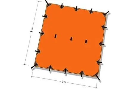 Płachta biwakowa - Tarp 3x3 - DD Hammocks - Orange Oferta