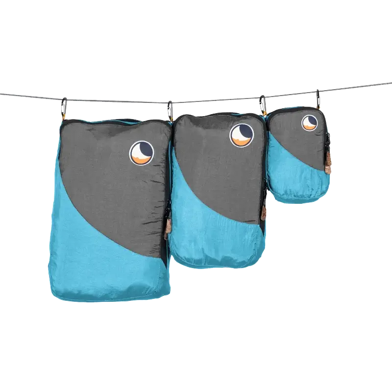 Tani TTTM - Zestaw 3 organizerów podróżnych - aqua/d.grey