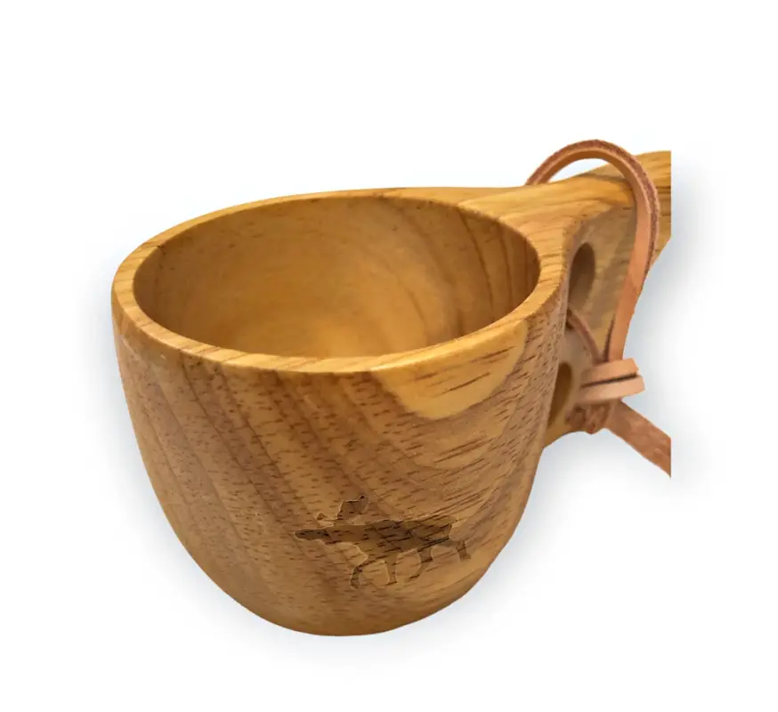 Aurora Borealis - Kubek Kuksa drewniana - Łoś Łatwy zwrot