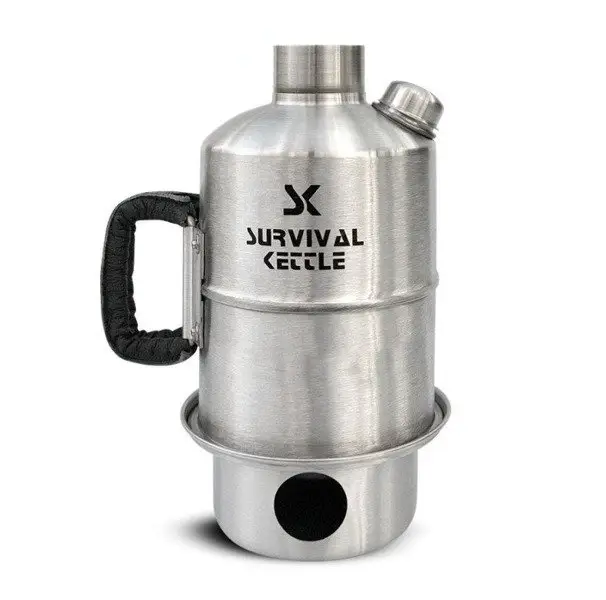 Czajnik Survival Kettle Silver Steel 1.2L Stalowy Tani