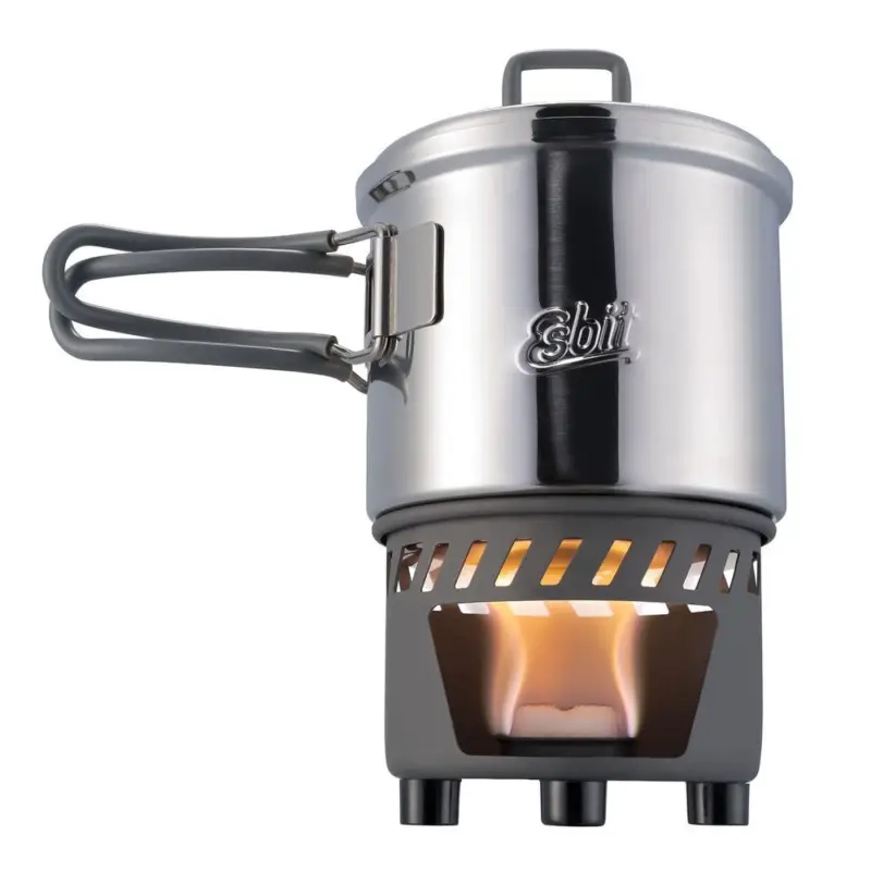 Ostatnia szansa Esbit- Zestaw do gotowania Solid Fuel Cookset Stainless Steel 585 ml