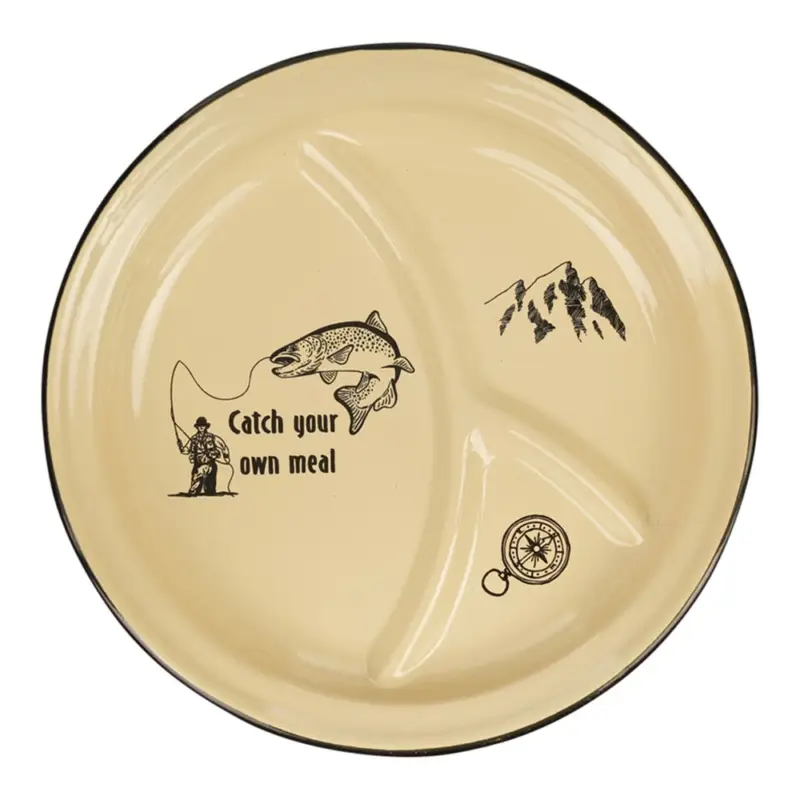 Fosco Industries - Talerz emaliowany z 3 przegrodami - Catch your own meal Zamów teraz