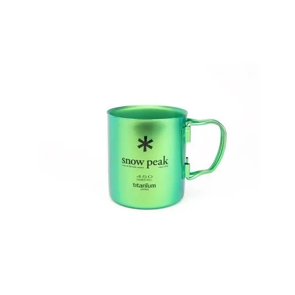Bezpieczne zakupy Kubek tytanowy - Snow Peak Titanium Single Mug 450 - Ocean Green