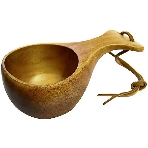 Kuksa - duża z uchwytem - Ręcznie robiona Niska cena