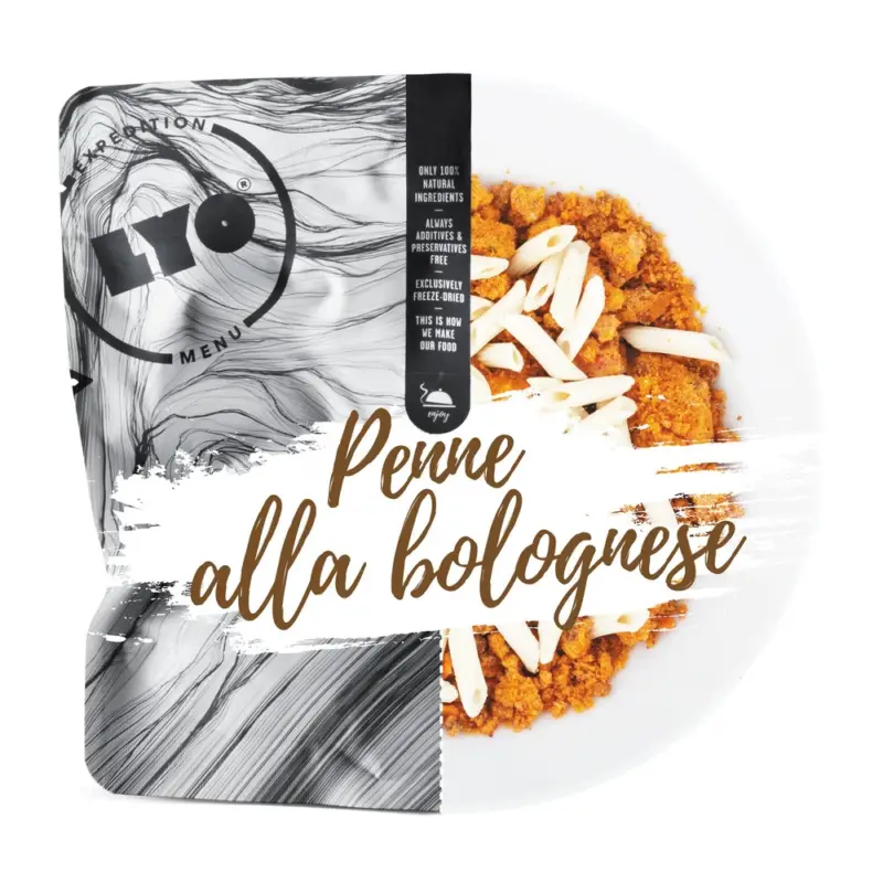 Wyprzedaż LYOFOOD Expedition - Racja żywnościowa liofilizowana - Makaron Penne w sosie Bolońskim 500g