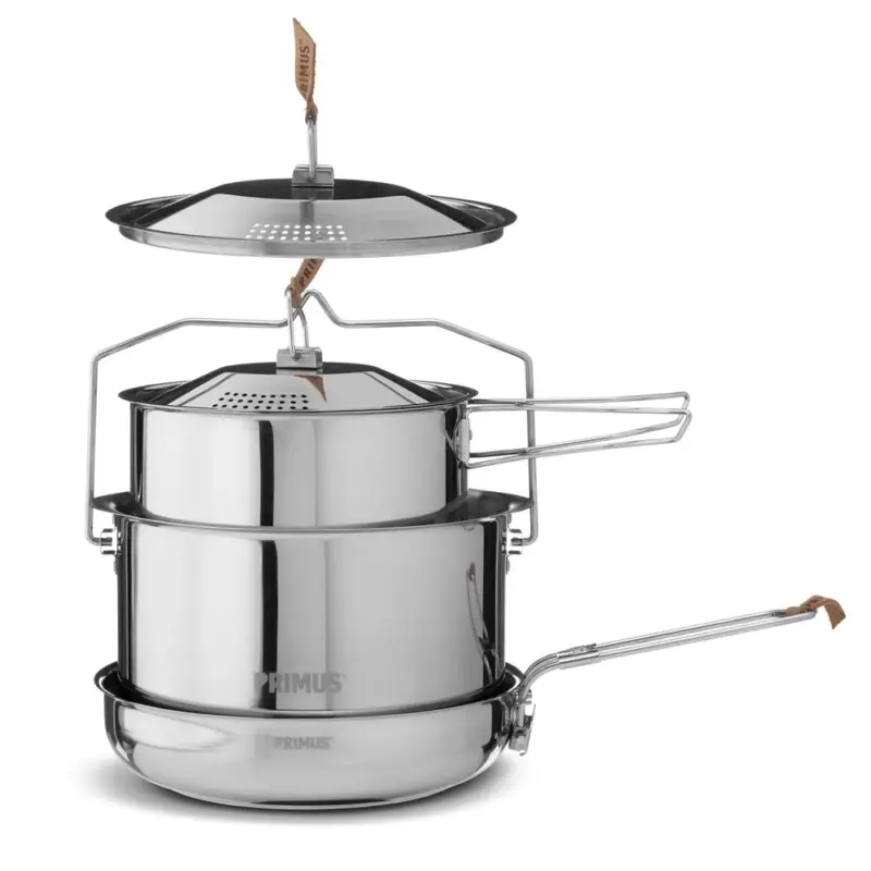 Primus - Zestaw garnków turystycznych CampFire Cookset Stainless Steel - Large Bezpieczna płatność