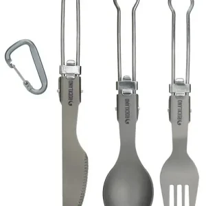 Wyprzedaż Rockland - Niezbędnik - Zestaw tytanowych składanych sztućców - Titanium Tools