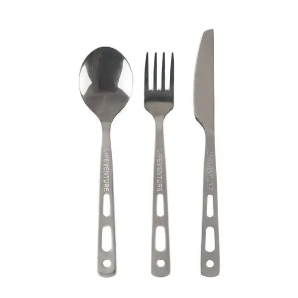 Oferta Sztućce turystyczne stalowe - Lifeventure Camping Cutlery Set
