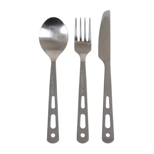 Hit sprzedaży Sztućce turystyczne tytanowe - Lifeventure Titanium Cutlery Set