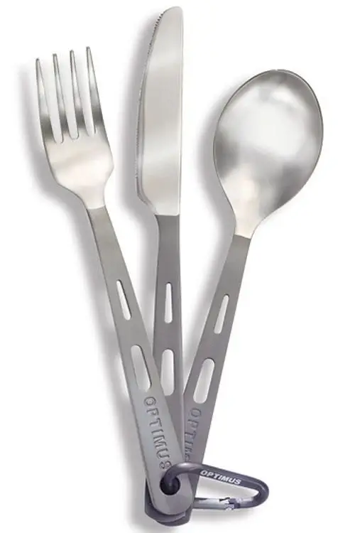 Sztućce turystyczne tytanowe - Optimus Titanium 3-Piece Cutlery Set Super okazja