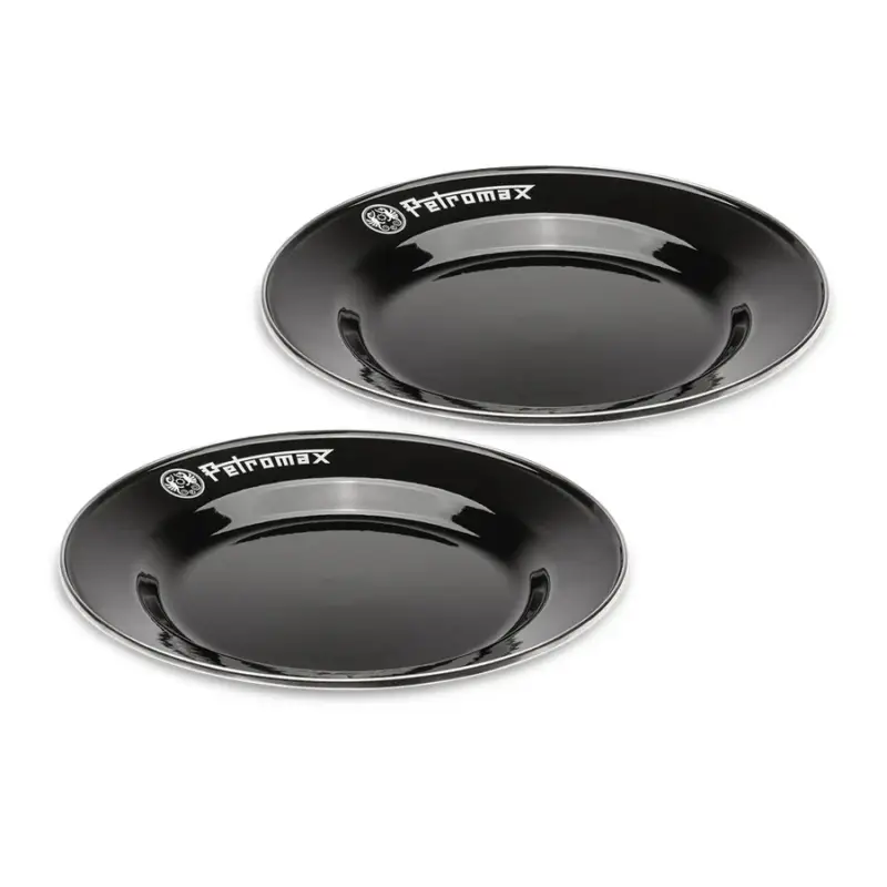 Talerz emaliowany Petromax 22,5 cm (2 Szt) - czarny Wyprzedaż