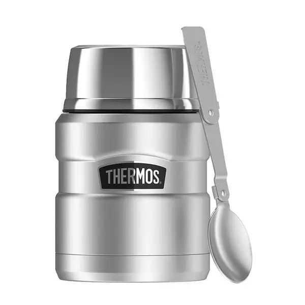 Termos obiadowy z łyżką i kubkiem Thermos Style 0,47L - srebrny Wyjątkowa oferta