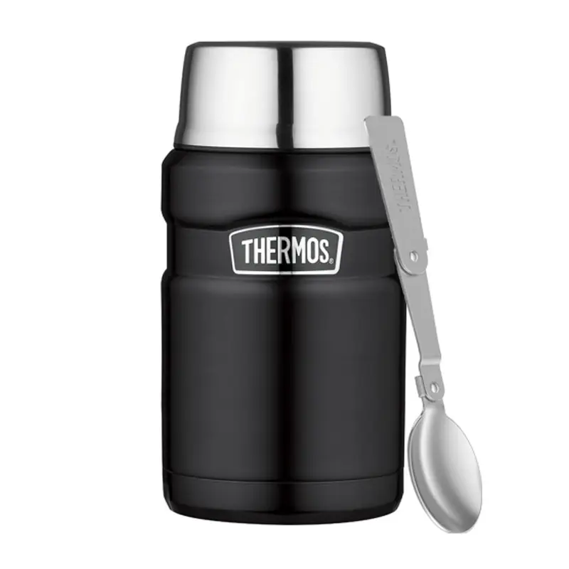 Termos obiadowy z łyżką i kubkiem Thermos Style 0,71L - czarny matt Zniżka
