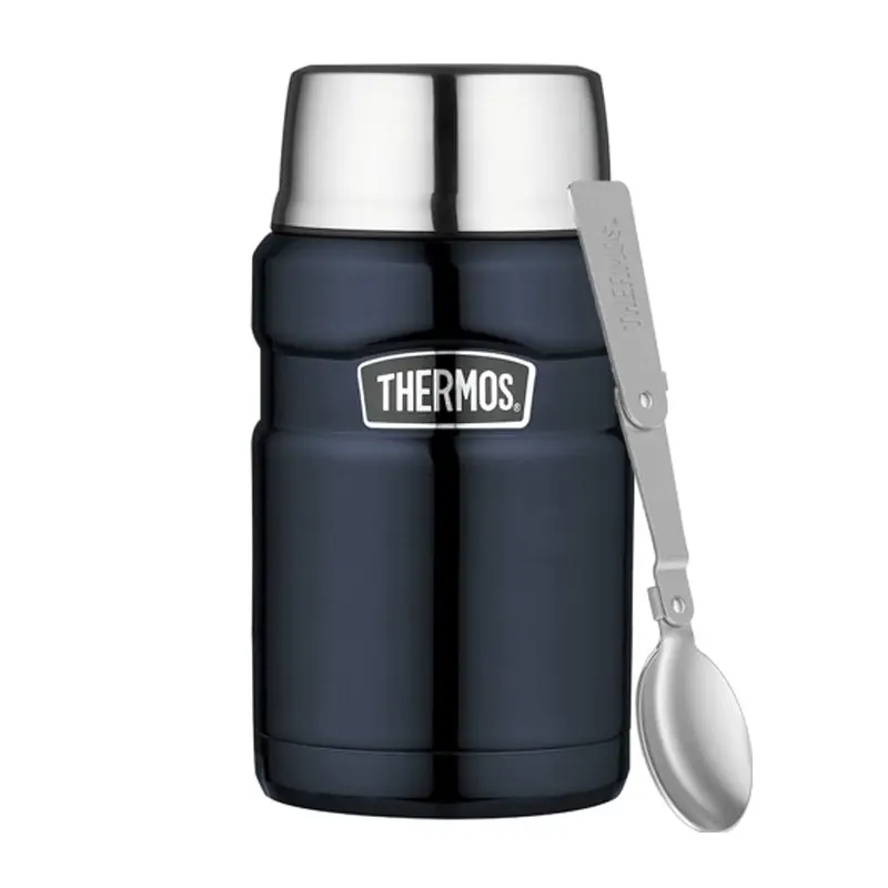 Termos obiadowy z łyżką i kubkiem Thermos Style 0,71L - granatowy Hit sprzedaży
