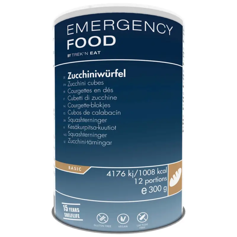 Cena promocyjna Trek'n Eat - Emergency Food - Cukinia w kostkach 300g (12 porcji)