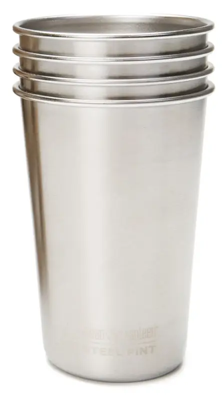 Zestaw 4 kubków stalowych Klean KanteenPint Cup 473 ml Brushed Stainless 4 szt. Tylko do końca tygodnia