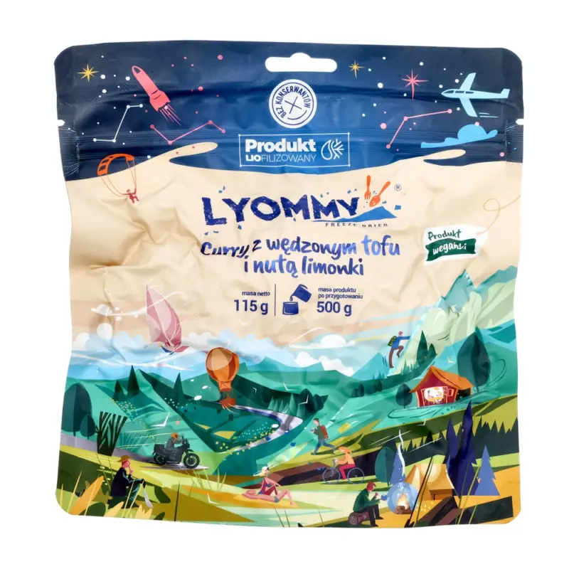 Hit cenowy Lyommy - Żywność liofilizowana Curry z wędzonym tofu i nutą limonki 500 g
