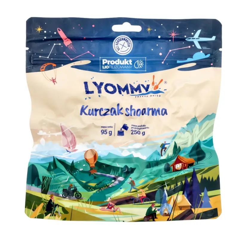 Lyommy - Żywność liofilizowana Kurczak shoarma 250 g Premium