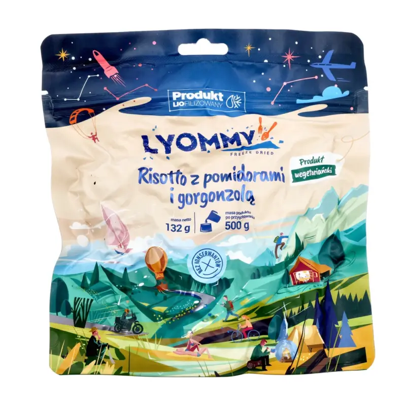 Tani Lyommy - Żywność liofilizowana Risotto z pomidorami i gorgonzolą 500 g