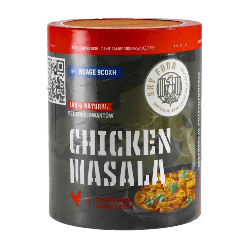 Kup teraz SKYFOOD - Danie samopodgrzewające Kurczak garam masala z ryżem 400 g