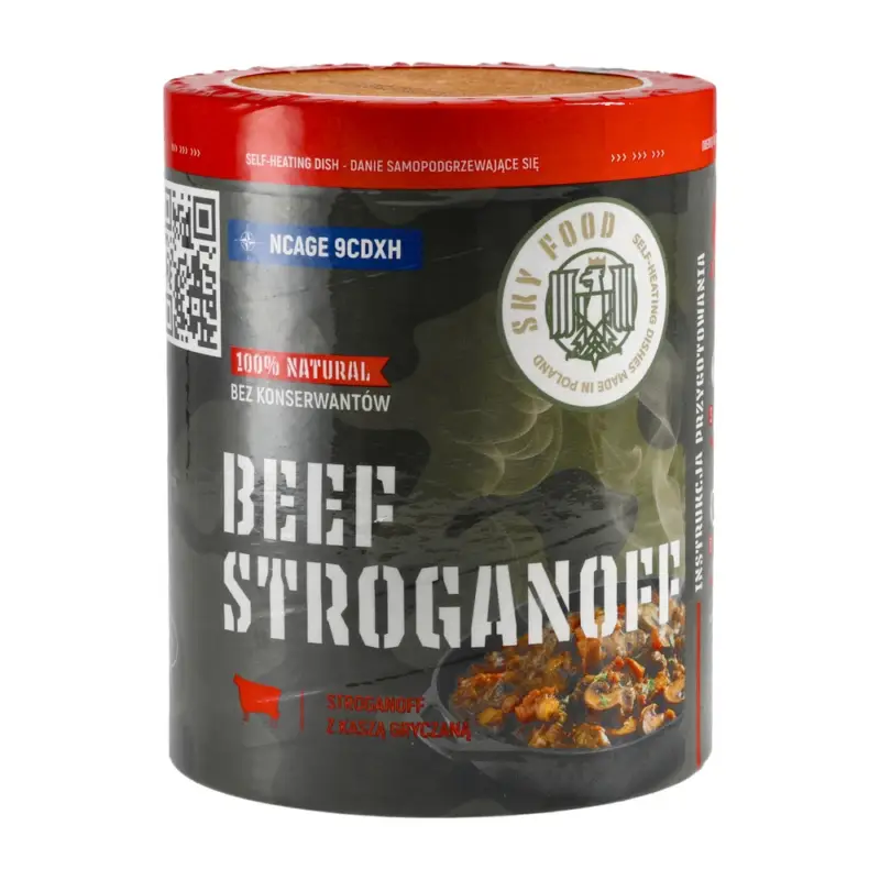 Dodaj do koszyka SKYFOOD - Danie samopodgrzewające Stroganoff z kaszą gryczaną 400 g