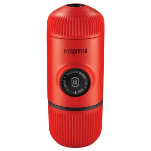 Wacaco Nanopresso - Przenośny podróżny ekspres do kawy - Lava Red z etui Popularny