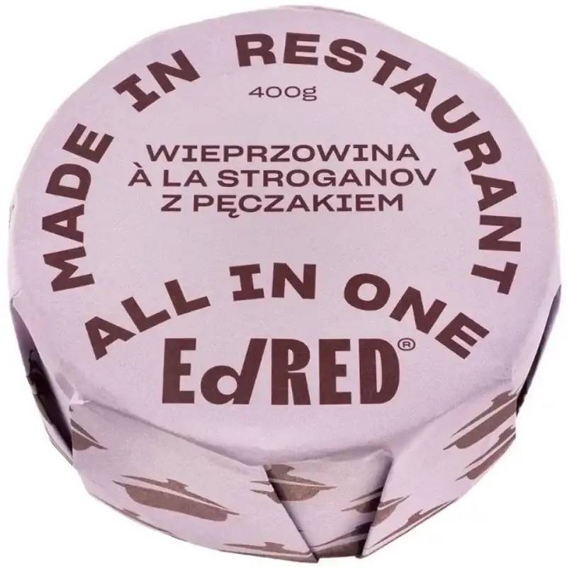 Hit sprzedaży EdRed - Danie Wieprzowina a la Stroganov z Pęczakiem 400 g