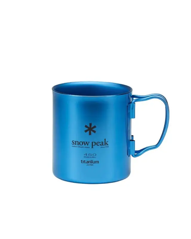 Kubek tytanowy - Snow Peak Titanium Double Mug 450 - Fresh Water Blue Nowość