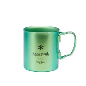 Wyjątkowa oferta Kubek tytanowy - Snow Peak Titanium Double Mug 450 - Ocean Green