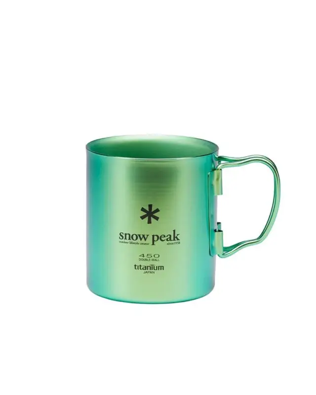 Wyjątkowa oferta Kubek tytanowy - Snow Peak Titanium Double Mug 450 - Ocean Green