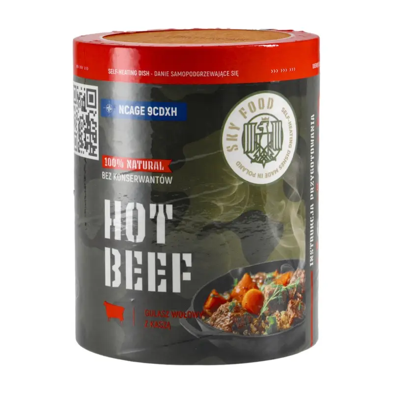 SKYFOOD - Danie samopodgrzewające Gulasz wołowy z kaszą 400 g Ostatnie sztuki