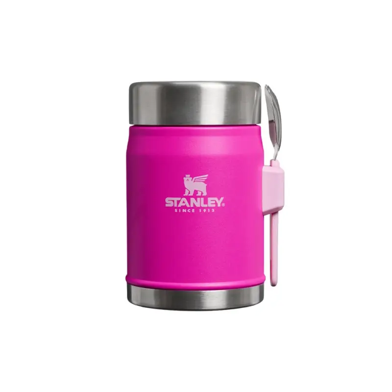 Termos obiadowy ze sztućcem Stanley CLASSIC 0,4 l Violet Blossom Wyprzedaż