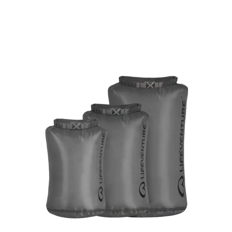 Wyprzedaż Zestaw worków wodoodpornych Ultrilight Dry Bag Multipack 5/10/25 L - Lifeventure - Grey