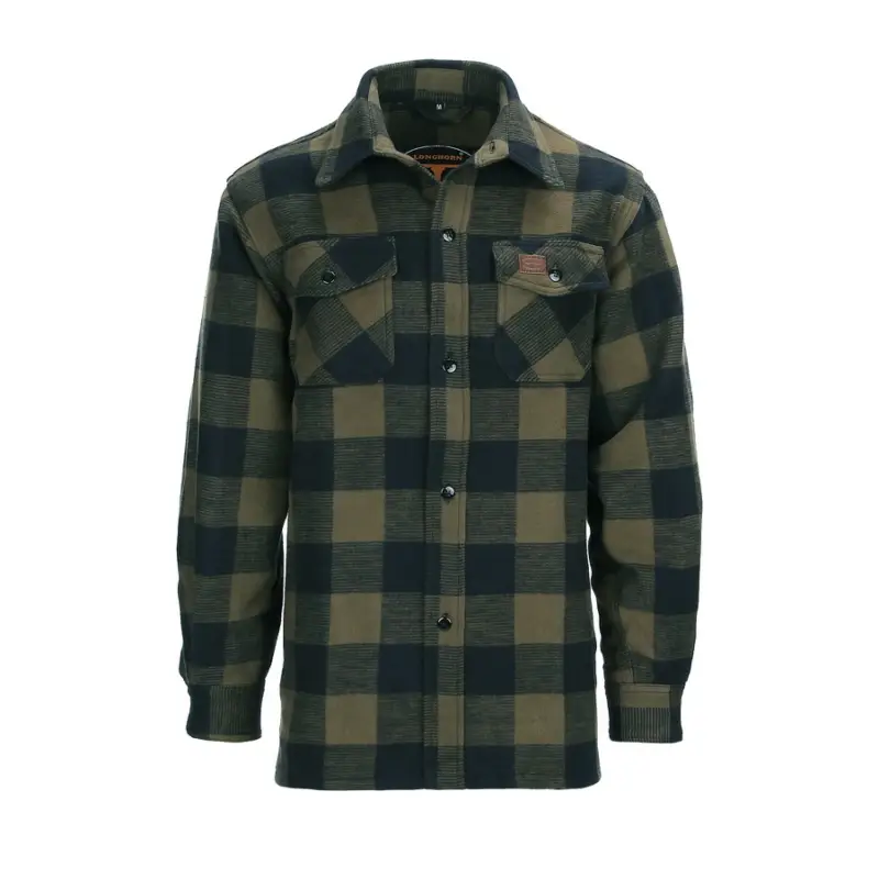 Koszula flanelowa Longhorn Lumberjack - Olive Dodaj do koszyka