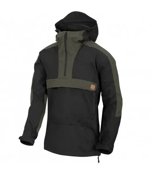 Kurtka Anorak Helikon Woodsman - Black / Taiga Green Niska cena