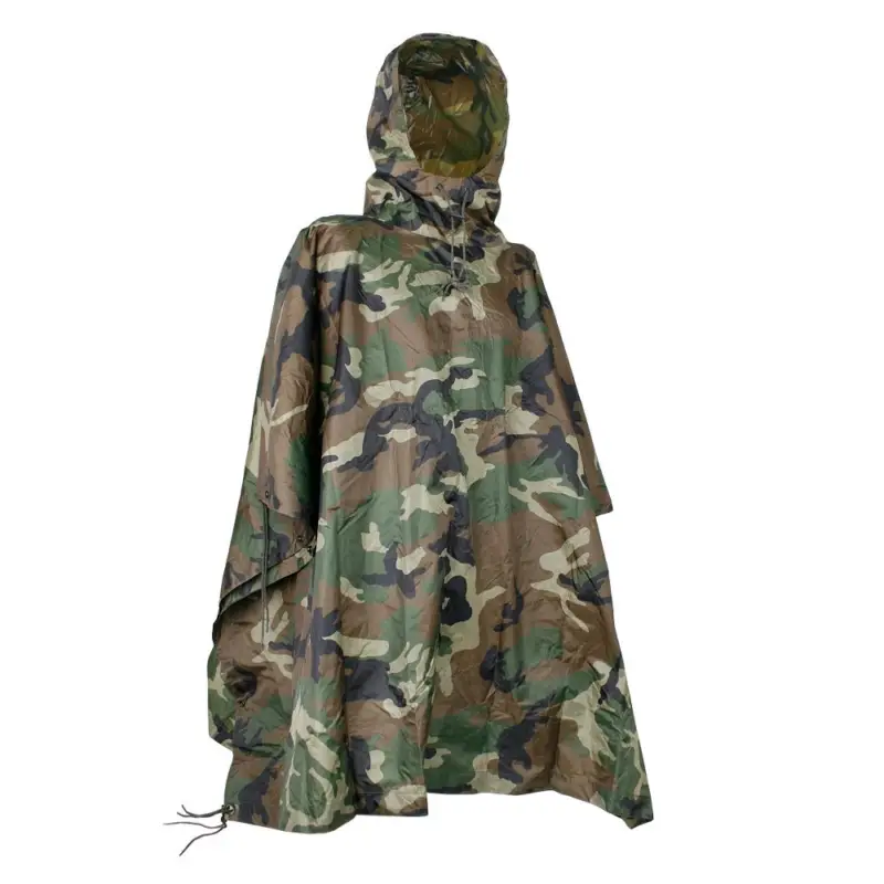Popularny Poncho Mil-Tec - Woodland
