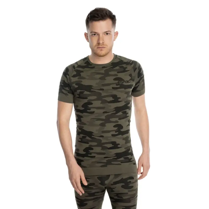 Spaio - Koszulka termoaktywna Military 01 - Moro Forest Green Ograniczona ilość