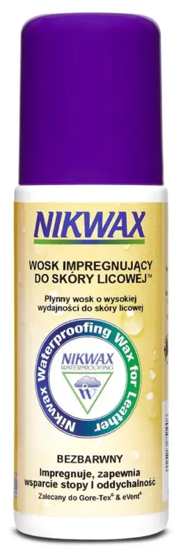 Popularny Nikwax - Impregnat Wosk do skóry licowej - Płynny - Bezbarwny - 100 ml - gąbka