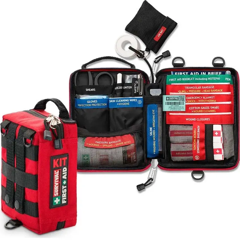 Apteczka z wyposażeniem - SURVIVAL Handy First Aid KIT Obniżka ceny