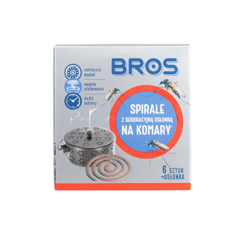 Bros - Spirala na komary z dekoracyjną osłonką Popularny