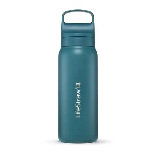 Super okazja Butelka z filtrem dwustopniowym LifeStraw Go 2.0 Steel - 0.7L Laguna Teal