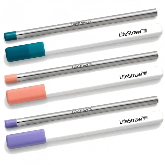 Premium Filtr słomkowy do wody LifeStraw SIP z etui - 3 pack - Laguna/Thistle/Apricot