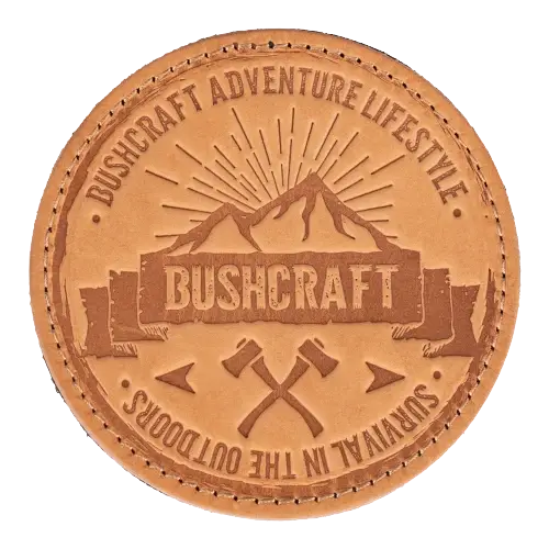 Fosco Industries - Naszywka skórzana Bushcraft na rzep Super okazja